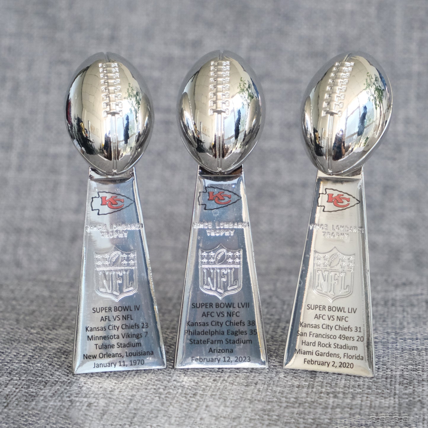Kansas Chiefs Super Bowl Trophy Team Logo New