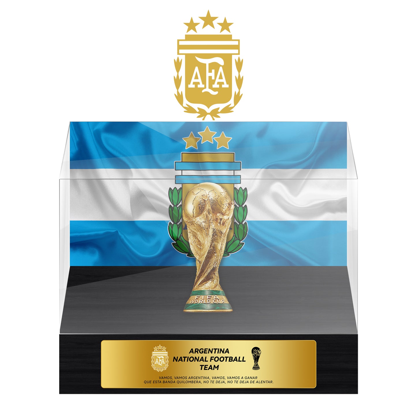 Argentina National Football Team Championship Trophy Display Case