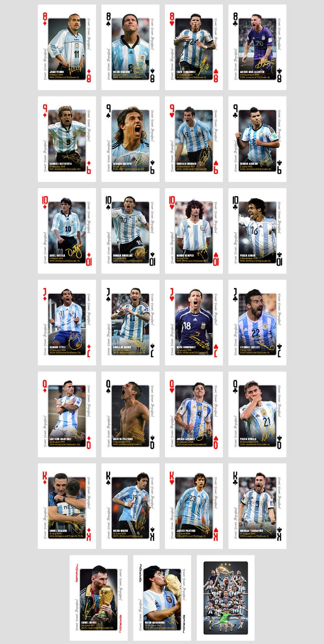 Collectible Cards of Argentina's Historical Legends Commemorative Premium Playing Cards