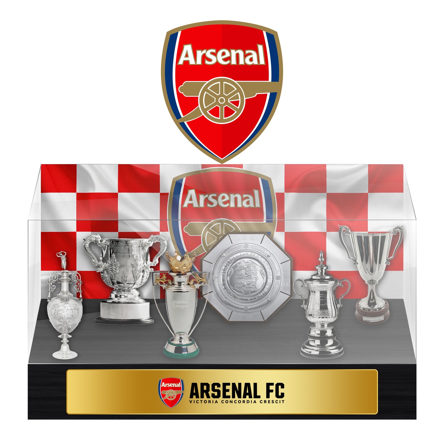 Arsenal Football Championship Trophy Display Case