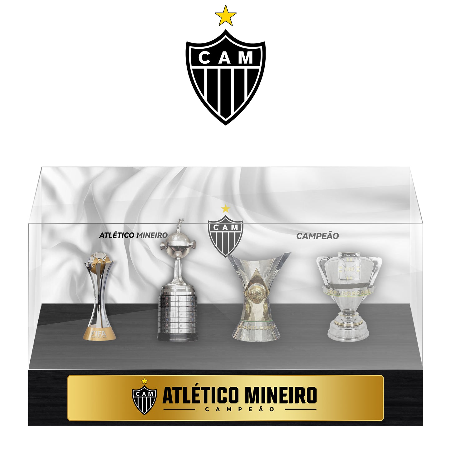 Atlético Mineiro Championship Trophy Display Case