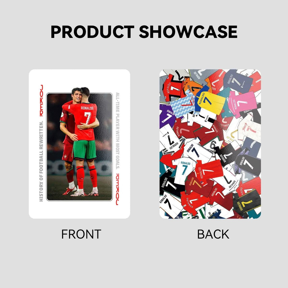 Cristiano Ronaldo's 900 Career Goals Commemorative Collection Poker Cards Collectible Cards