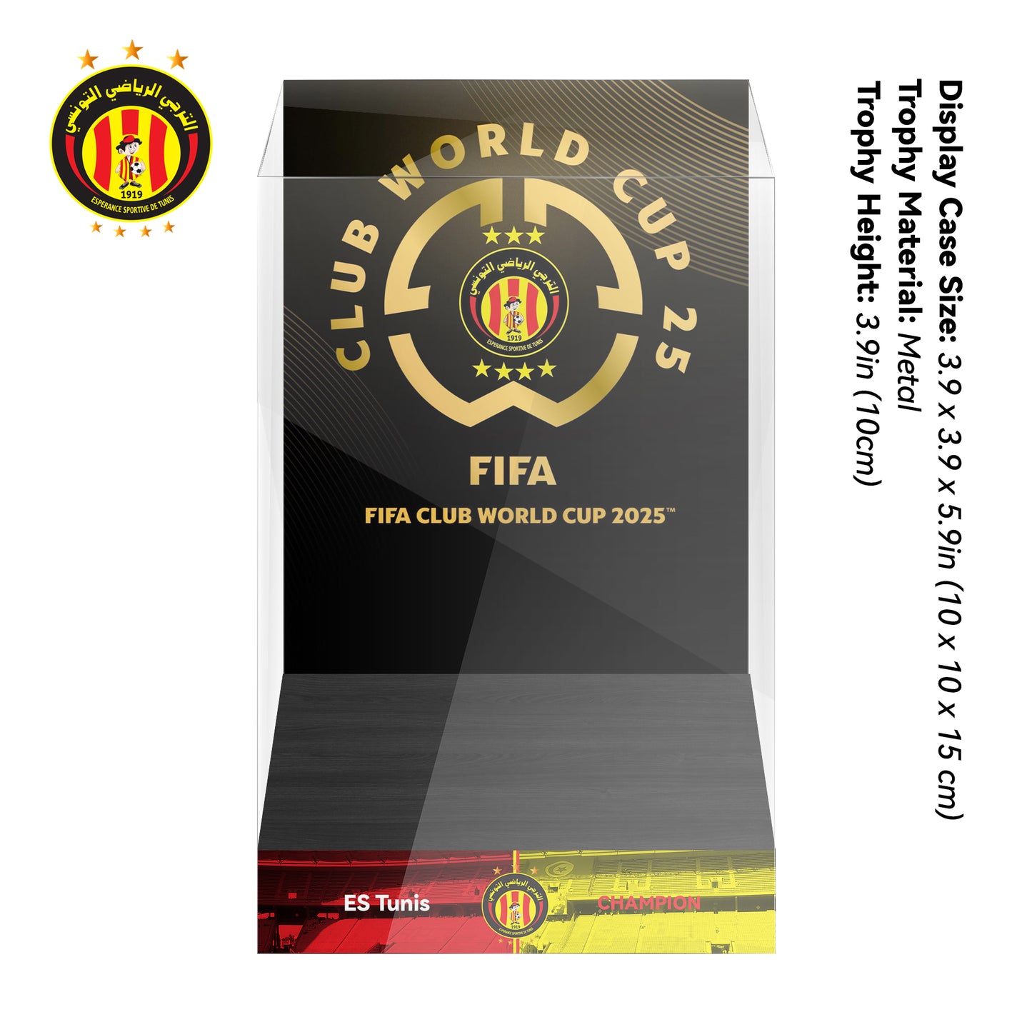 ES Tunis 2025 FIFA Club World Cup Trophy Display Case