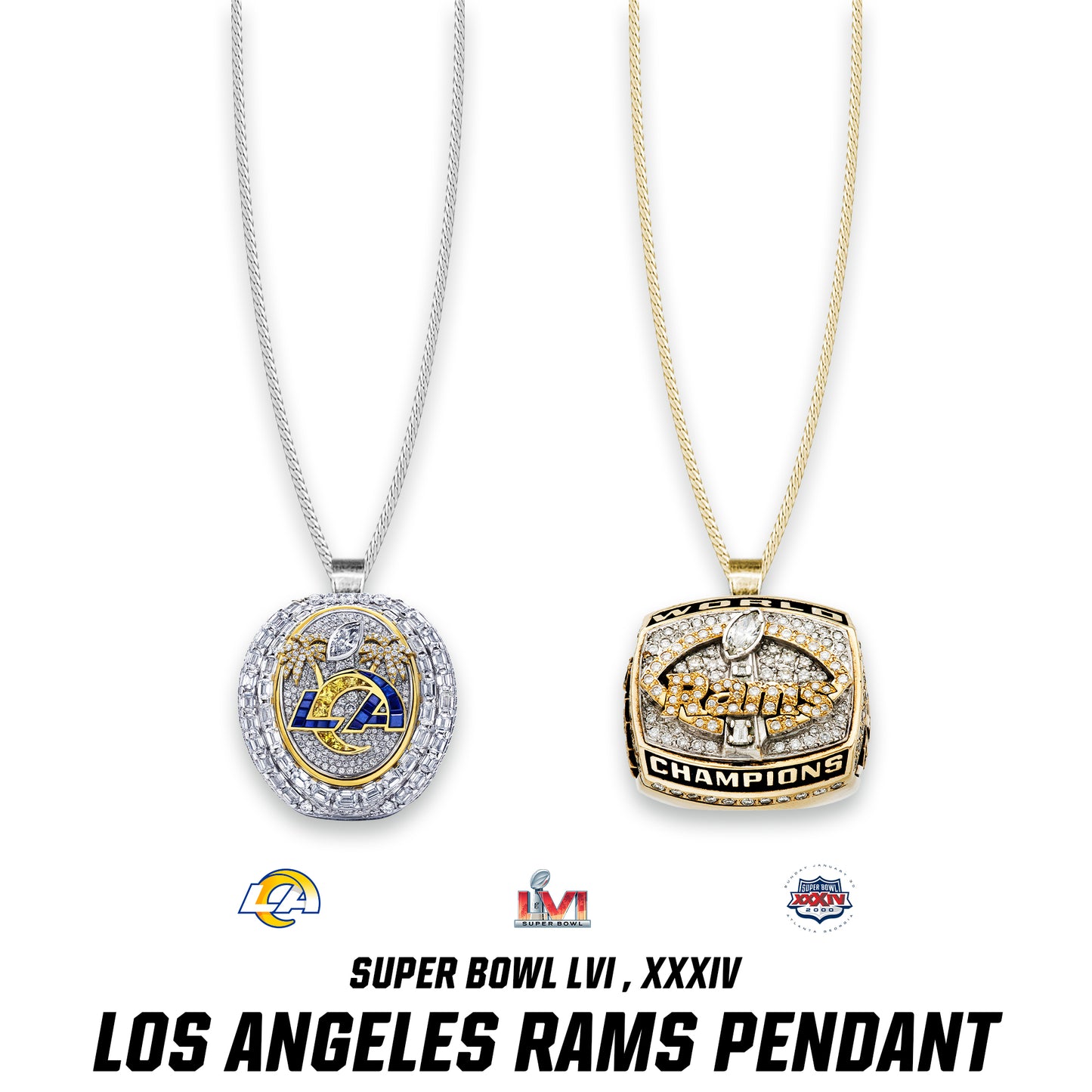 Los Angeles Rams Super Bowl LVI , XXXIV Pendant