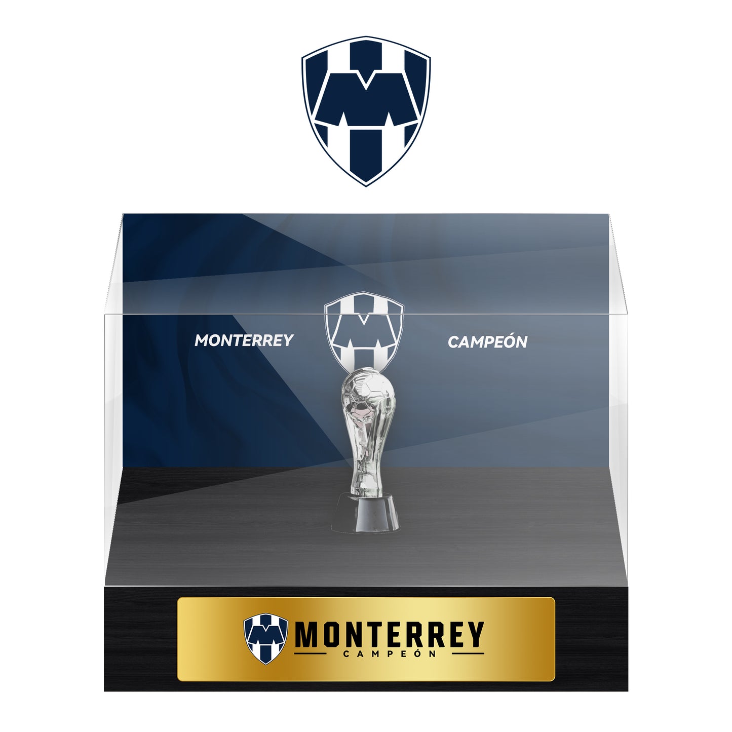 Monterrey Football Championship Trophy Display Case