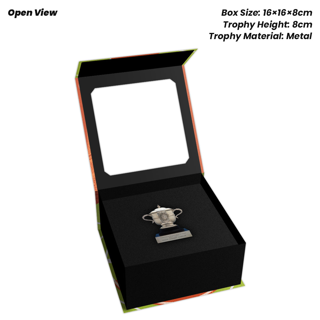 Tennis Trophy Box Women Grand Slam Set Metal Trophy 8cm