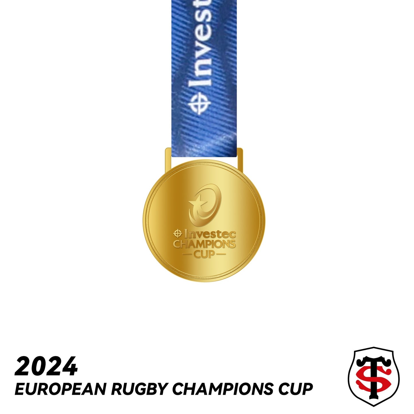 Stade Toulousain 2024 Top14 & European Rugby Champions Medals Frame