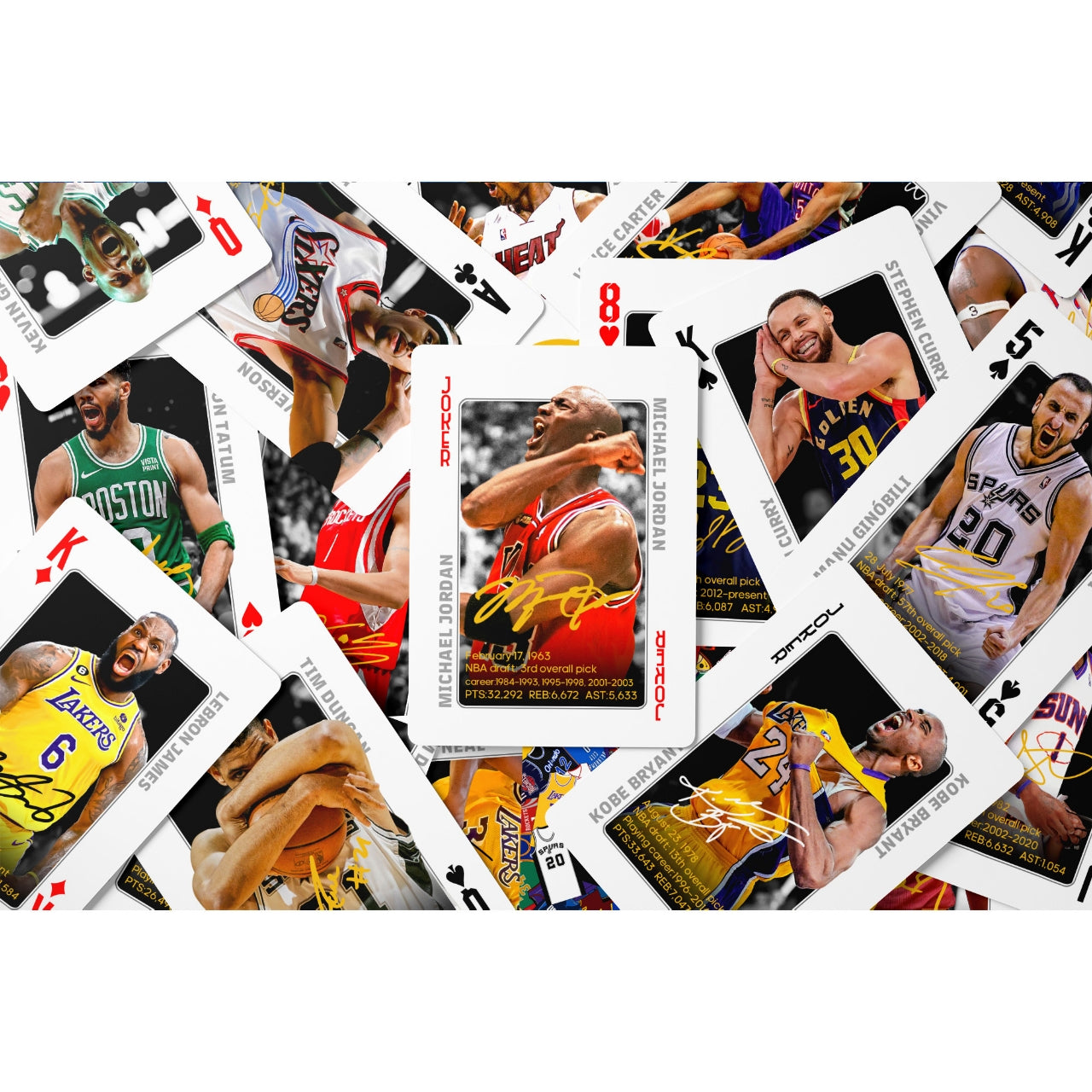 NBA All-Star and Legend Commemorative Poker Cards Collection Cards