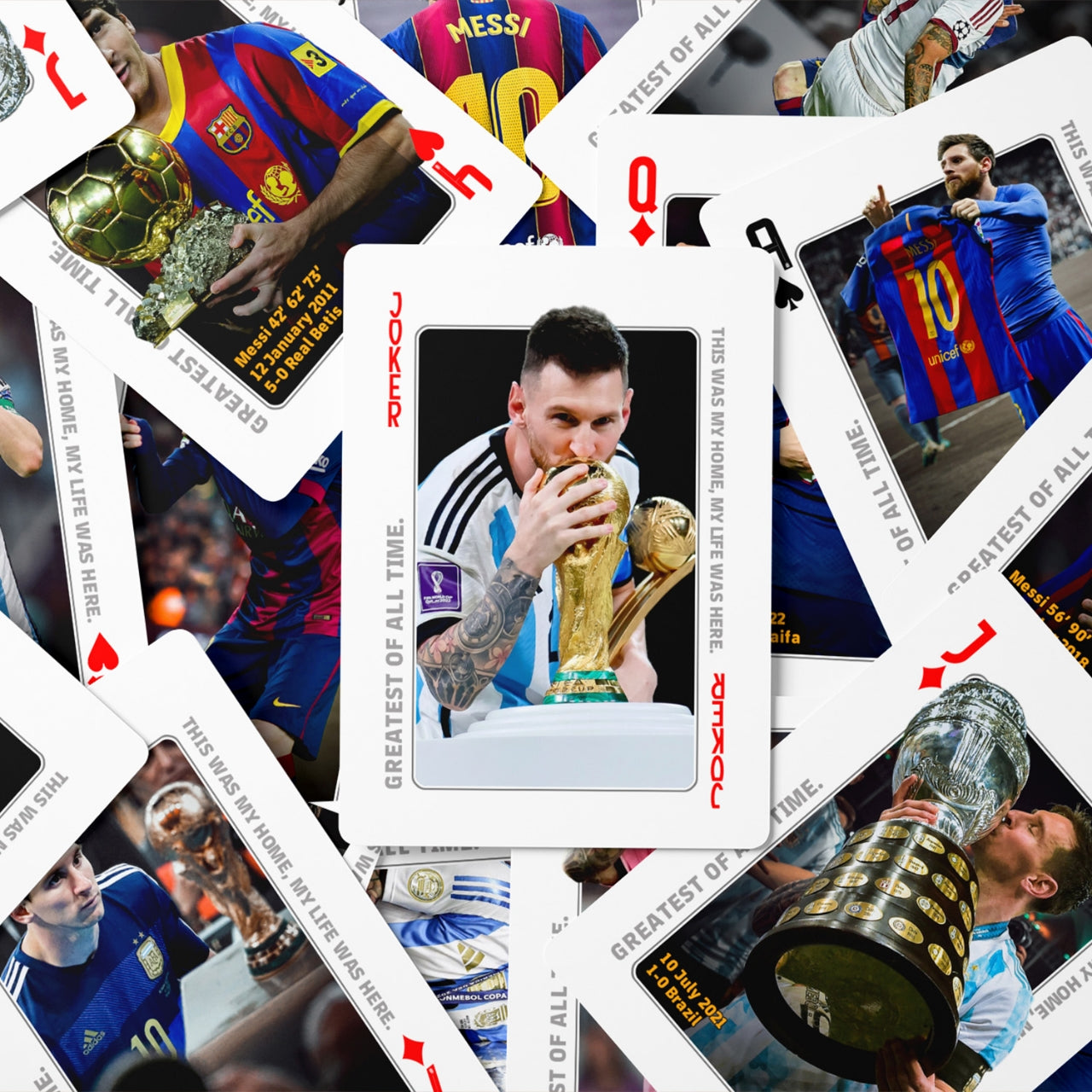 Messi's Career Commemorative Collection Poker Cards