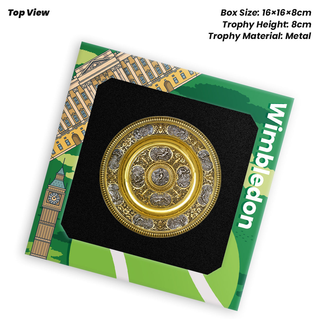 Tennis Trophy Box Women Grand Slam Set Metal Trophy 8cm