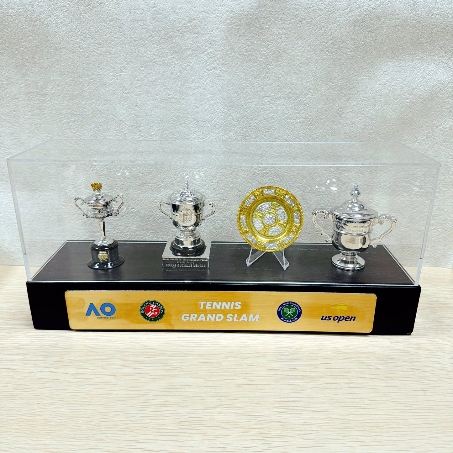 Tennis Trophy Box Women Grand Slam Set Metal Trophy Case
