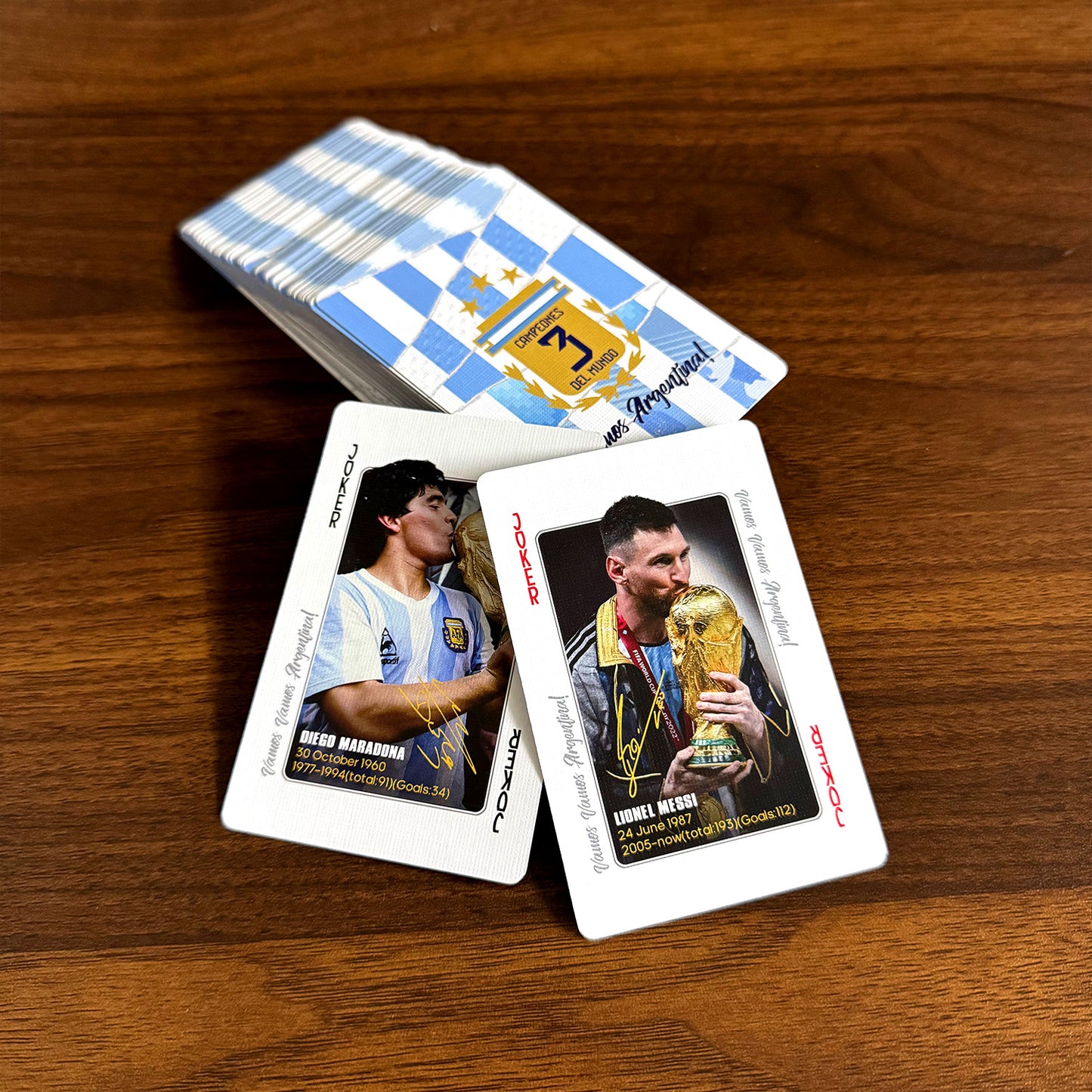 Collectible Cards of Argentina's Historical Legends Commemorative Premium Playing Cards