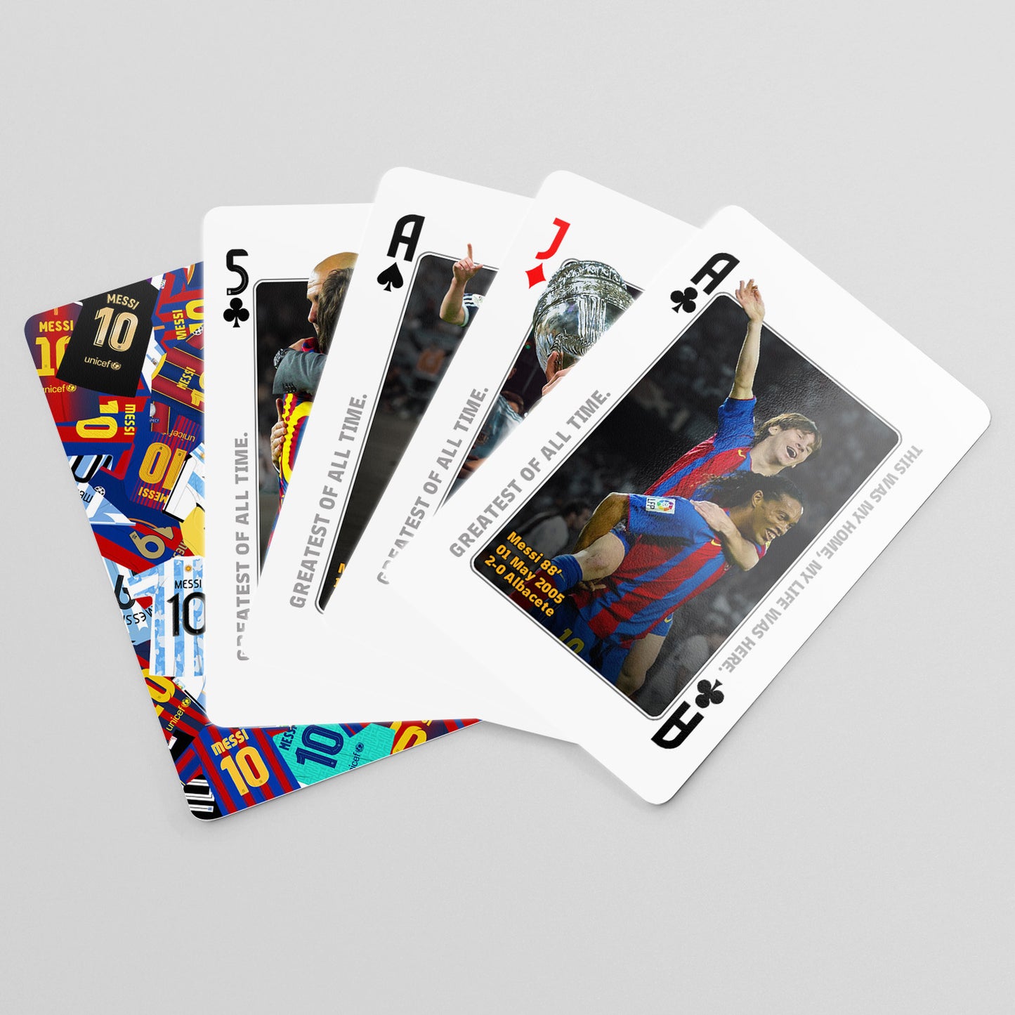 Messi's Career Commemorative Collection Poker Cards