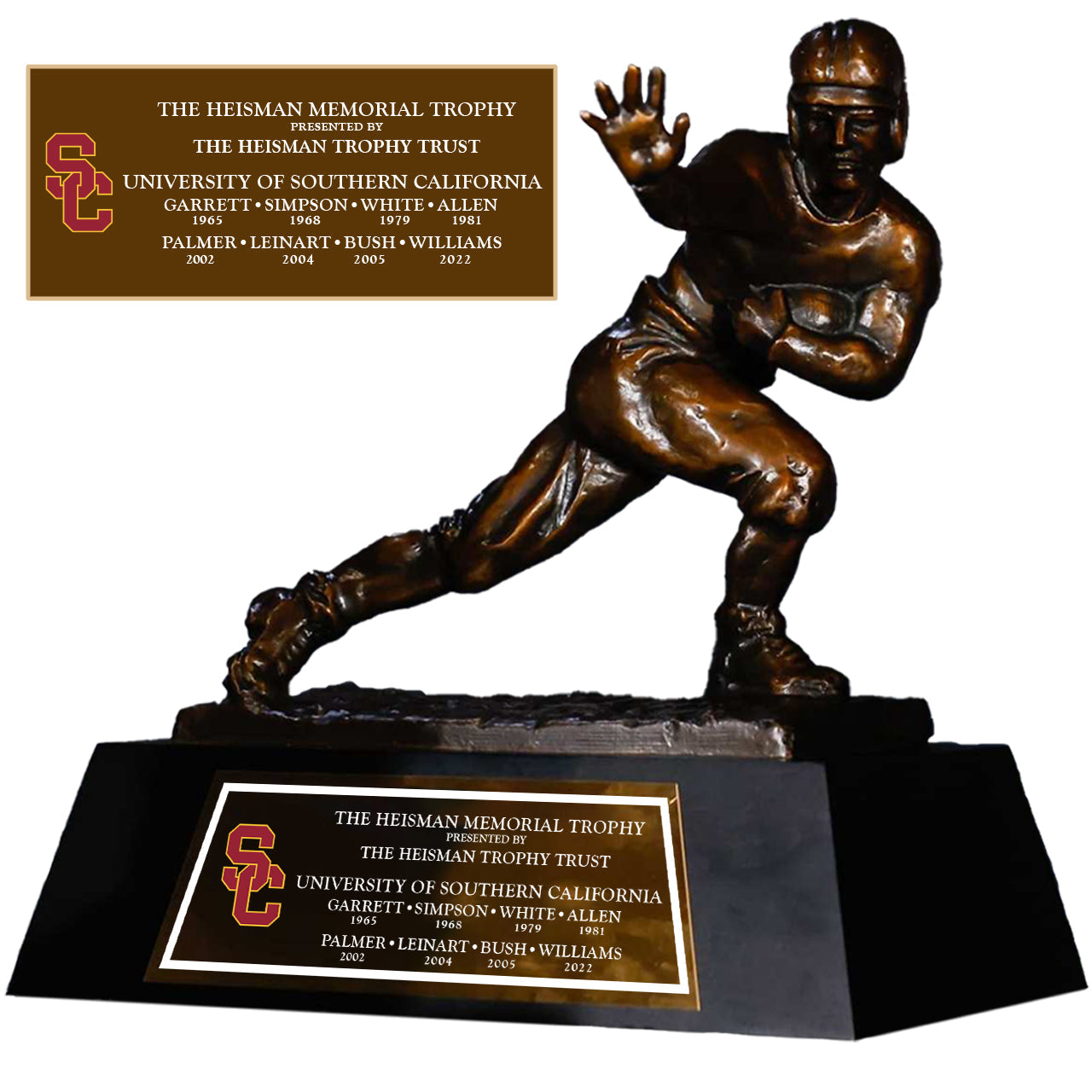 USC Trojans 1965/1968/1979/1981/2002/2004/2005/2022 NCAA Heisman Trophy