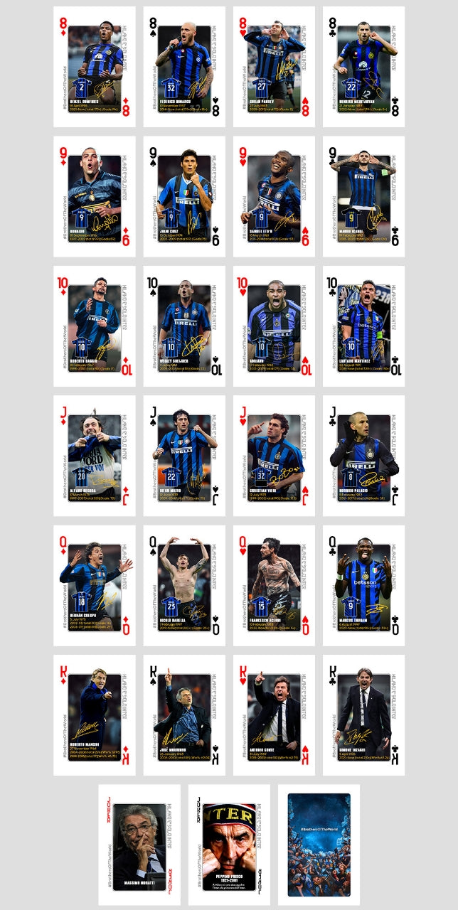 Inter Milan Historical Commemorative Collection Poker Cards
