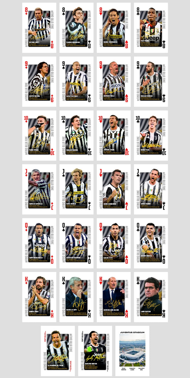Juventus Legends Commemorative Collection Poker Cards