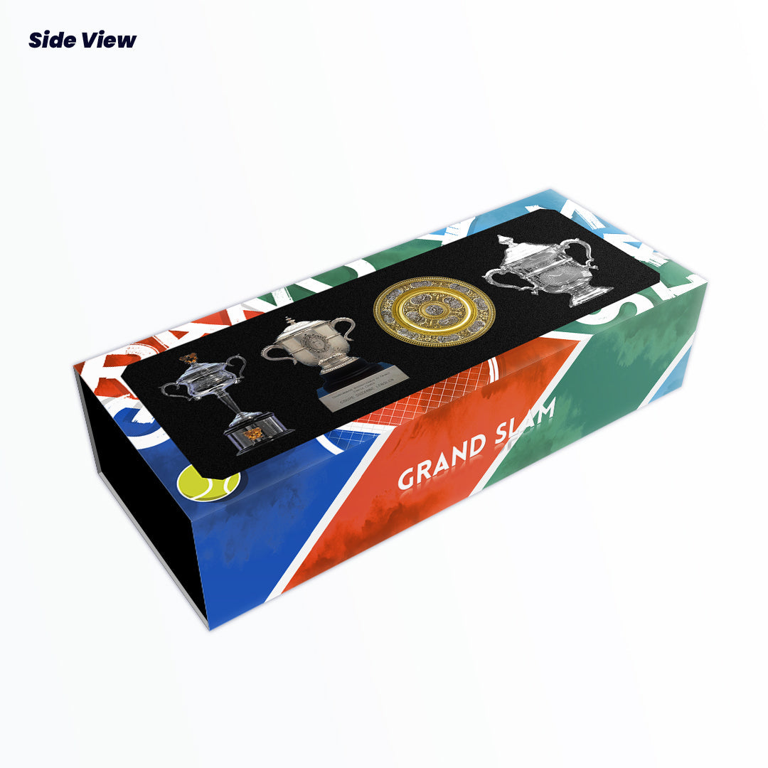 Tennis Trophy Box Women Grand Slam Set Metal Trophy 8cm