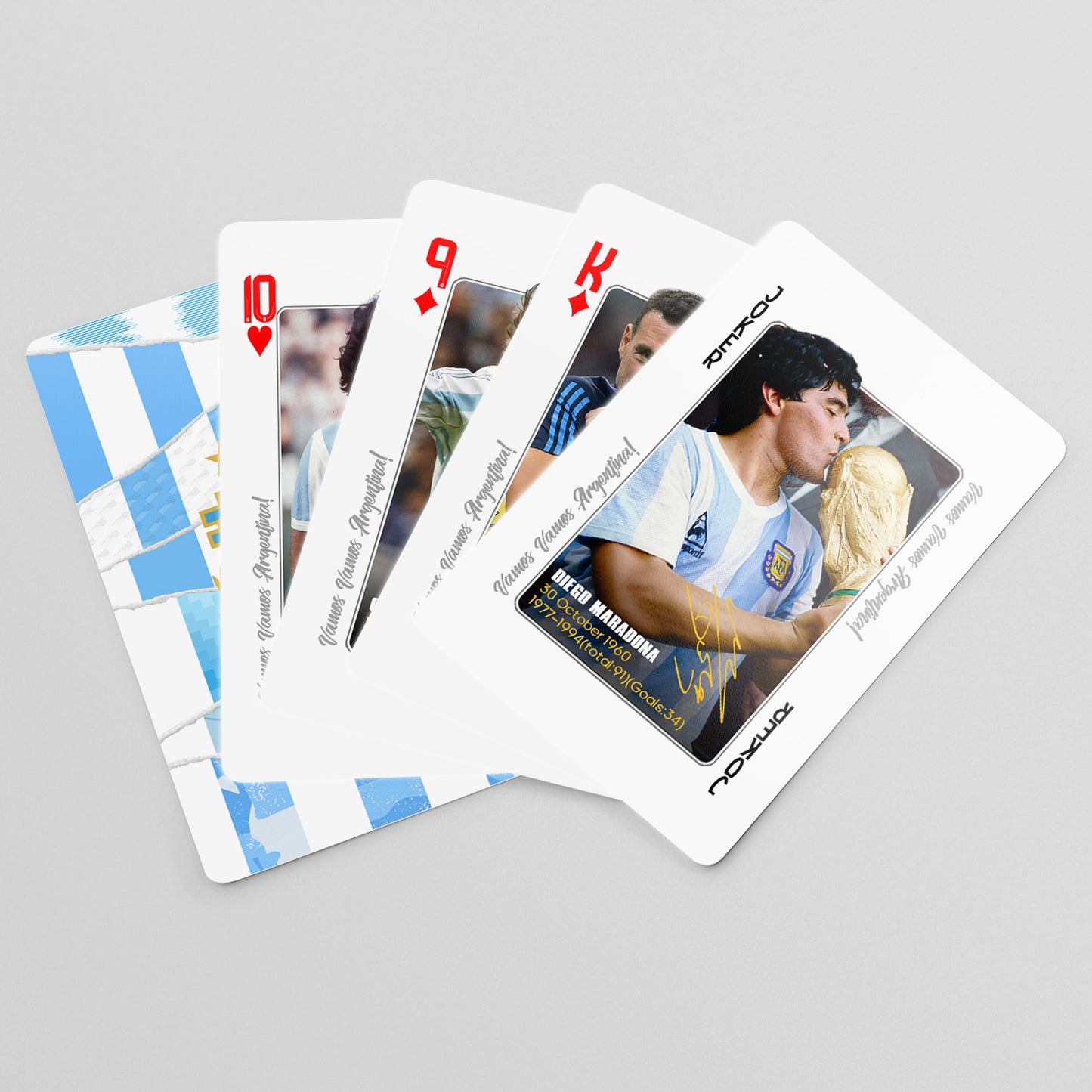Collectible Cards of Argentina's Historical Legends Commemorative Premium Playing Cards