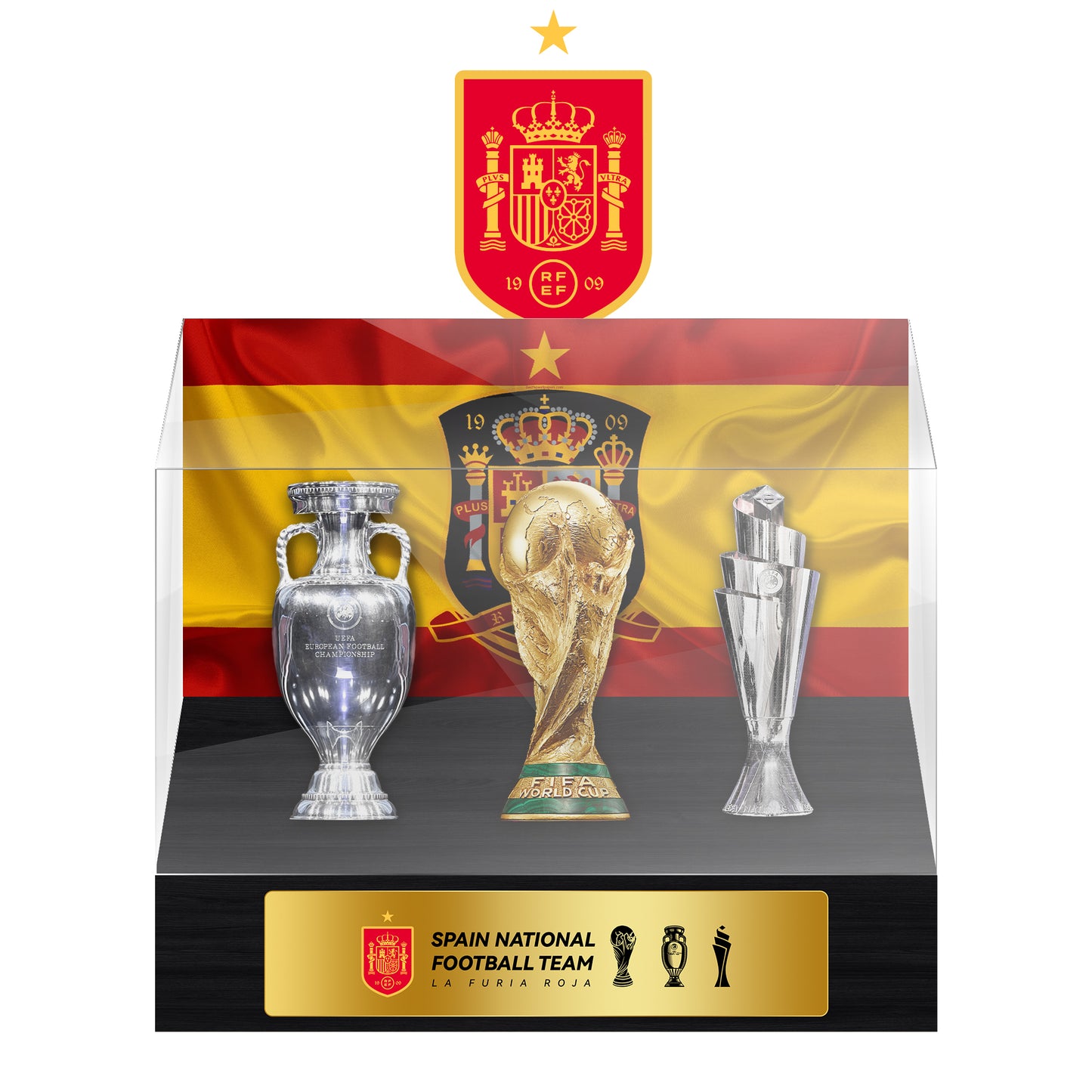 Spain National Football Team Football Championship Trophy Display Case