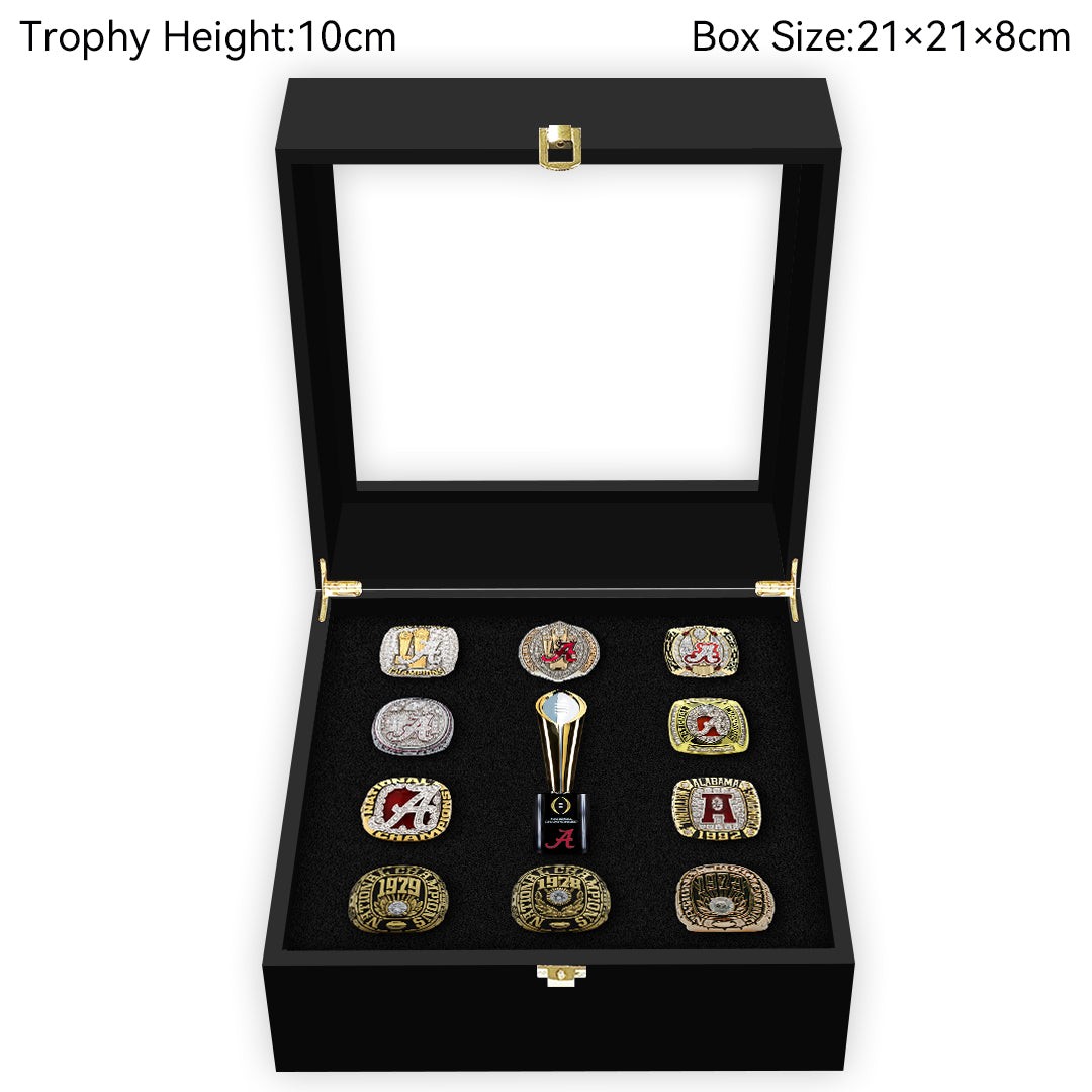 Alabama Crimson Tide CFP National Championship NCAA Trophy&Ring Box