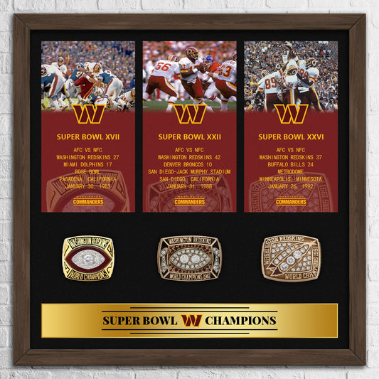 Washington Redskins NFL Super Bowl Championship Ring Pendant Frame