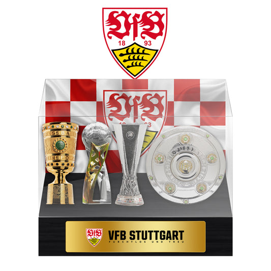 VfB Stuttgart Football Championship Trophy Display Case