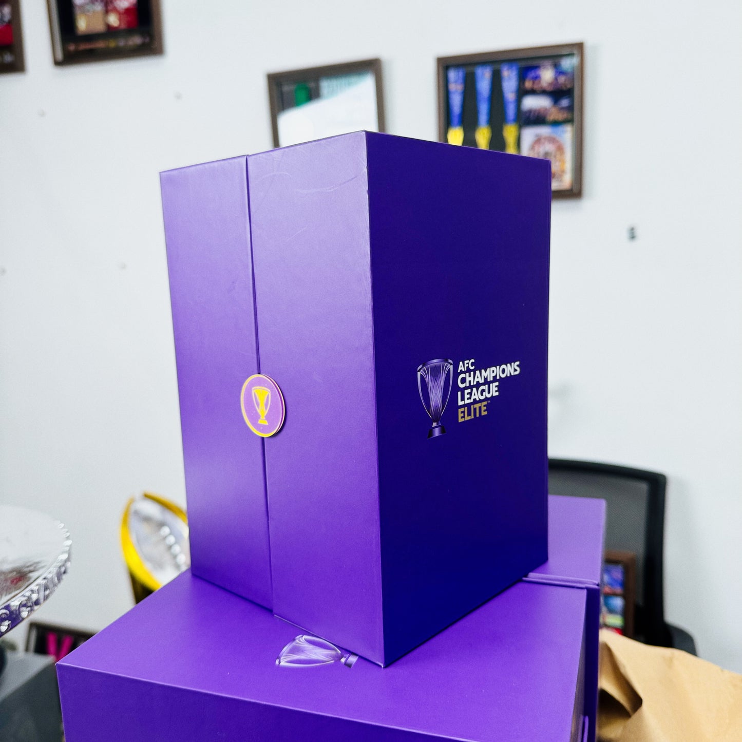 Official Box With 2025 Al-Ahli Saudi Football Club AFC Champions League Elite Trophy 16cm Resin Version(Trophy Included)