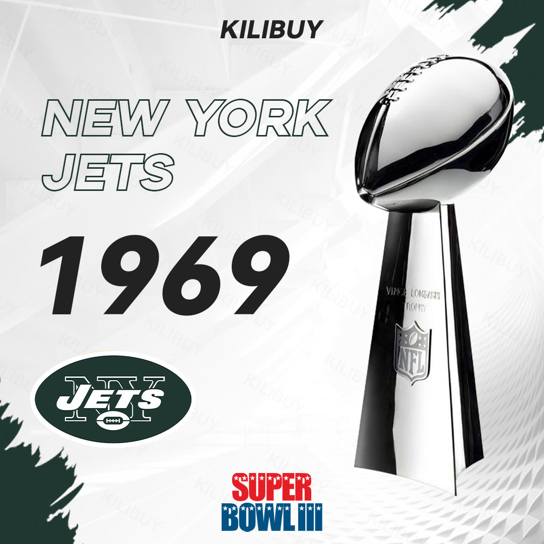 [NFL]1969 Vince Lombardi Trophy, Super Bowl 3, III New York Jets