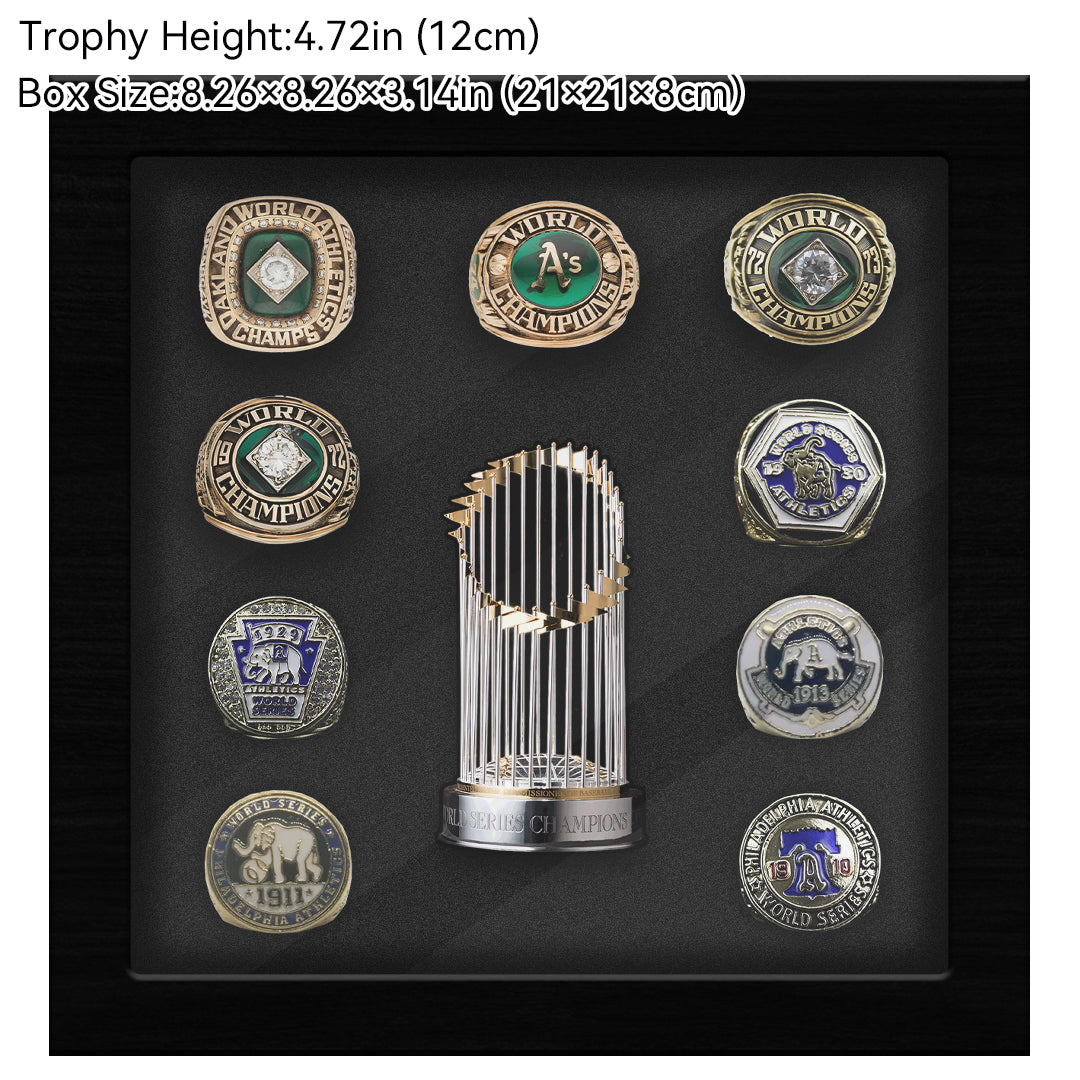 Oakland Athletics MLB Trophy And Ring Box