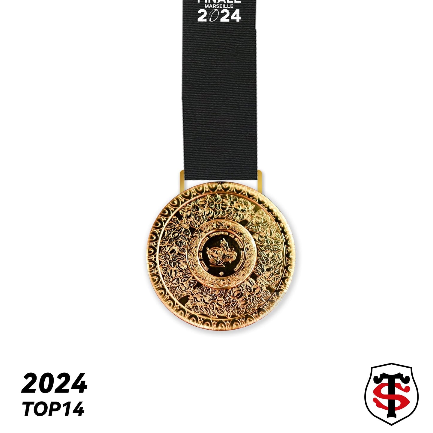 Stade Toulousain  2024  Top14  & European Rugby Champions  Medals Frame