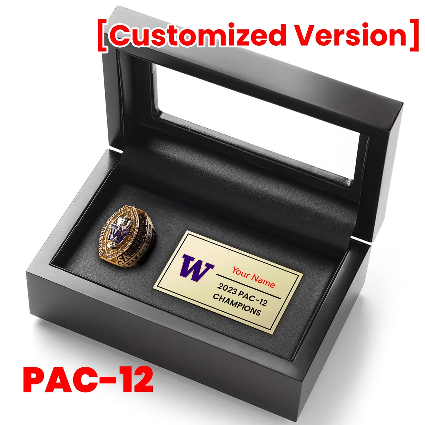 2023 Washington Huskies Pac-12 Championship Ring-Official Edition