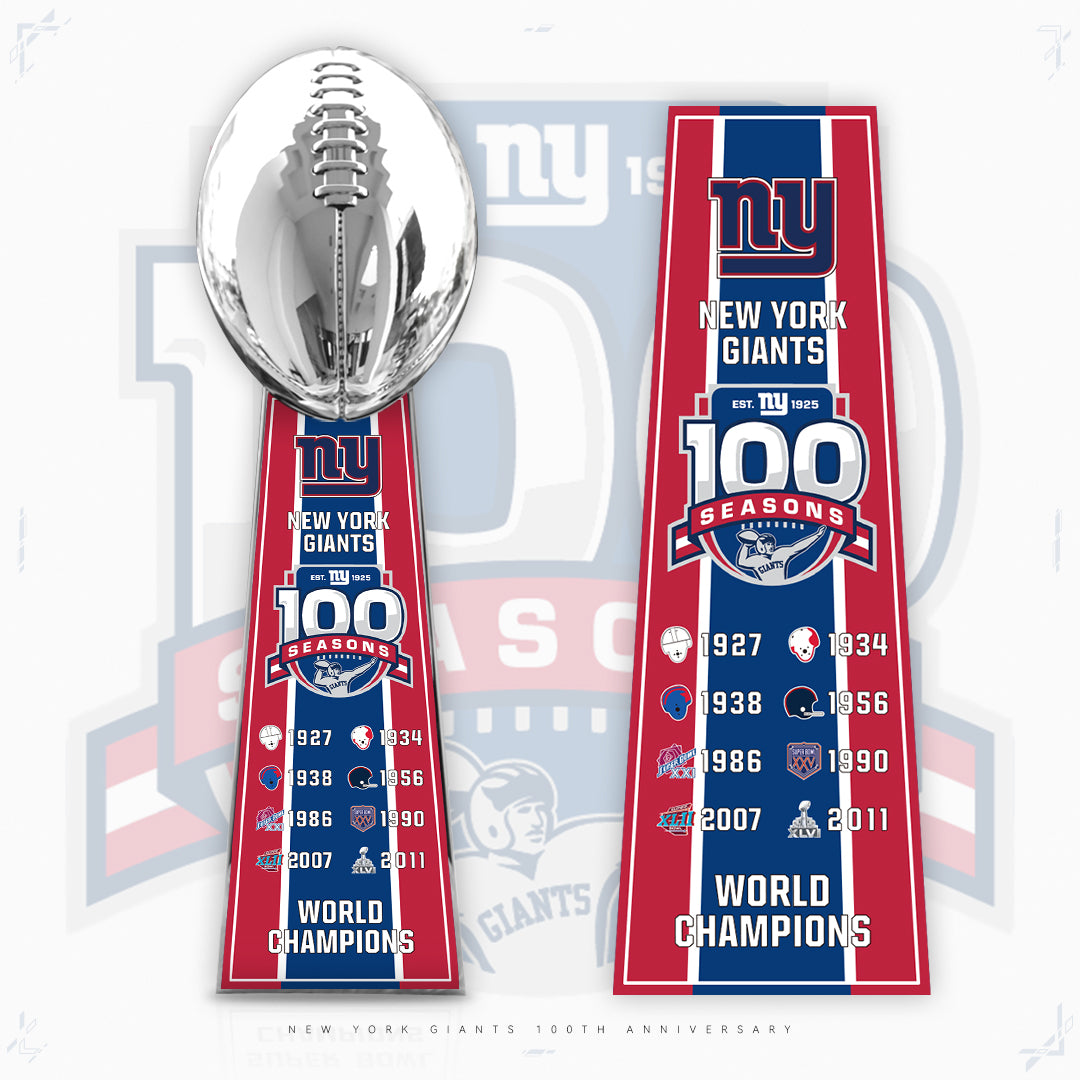 New York Giants 100th Anniversary Vince Lombardi Super Bowl Championship Trophy Resin Version