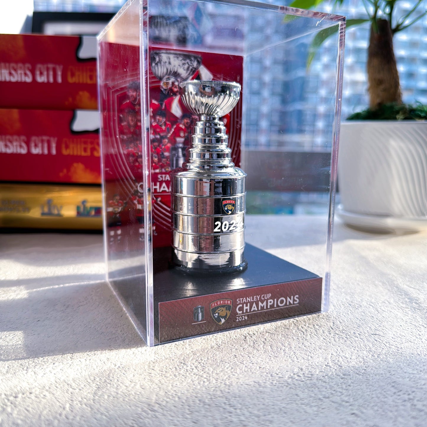 Florida Panthers NHL Stanley Cup Trophy With Acrylic Case 10cm/3.9in Height