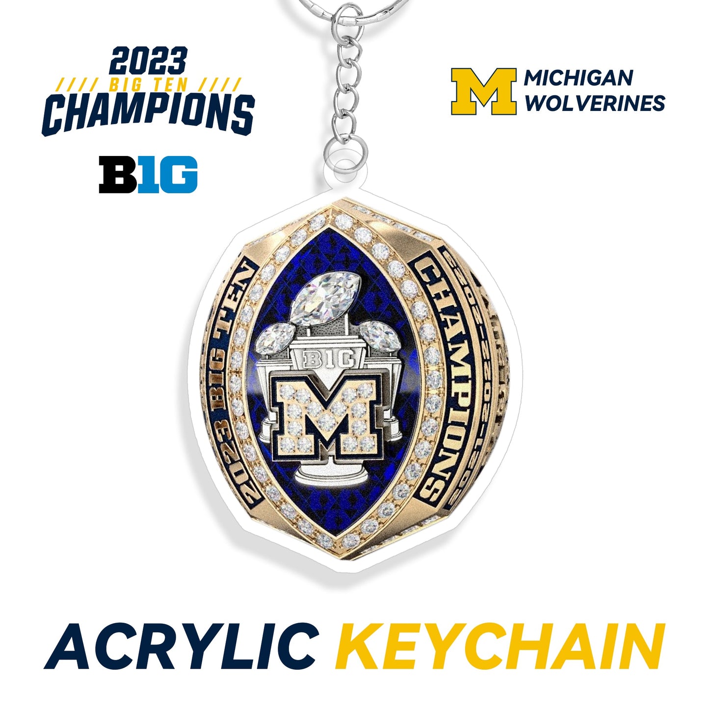 2023 Michigan Wolverines Keychain & Pendants