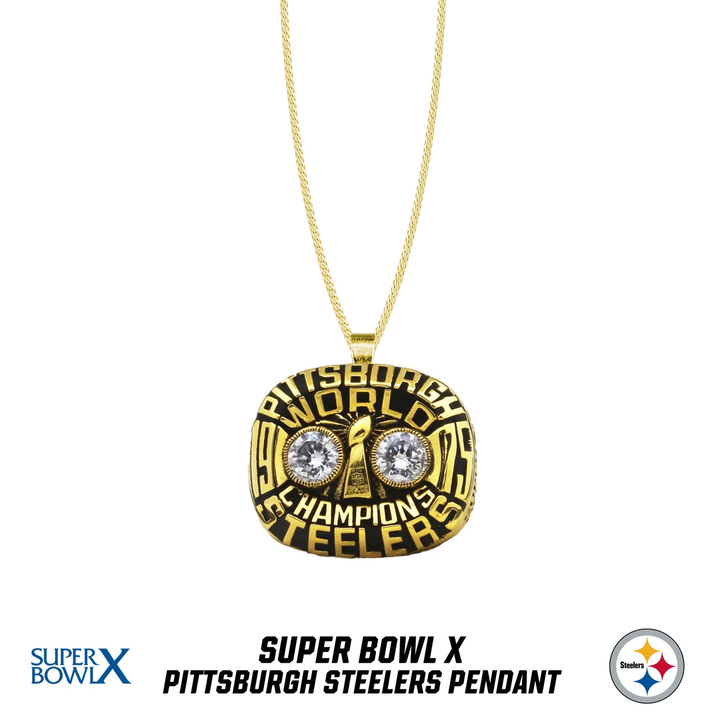 1975 season Pittsburgh Steelers Super Bowl X Pendant