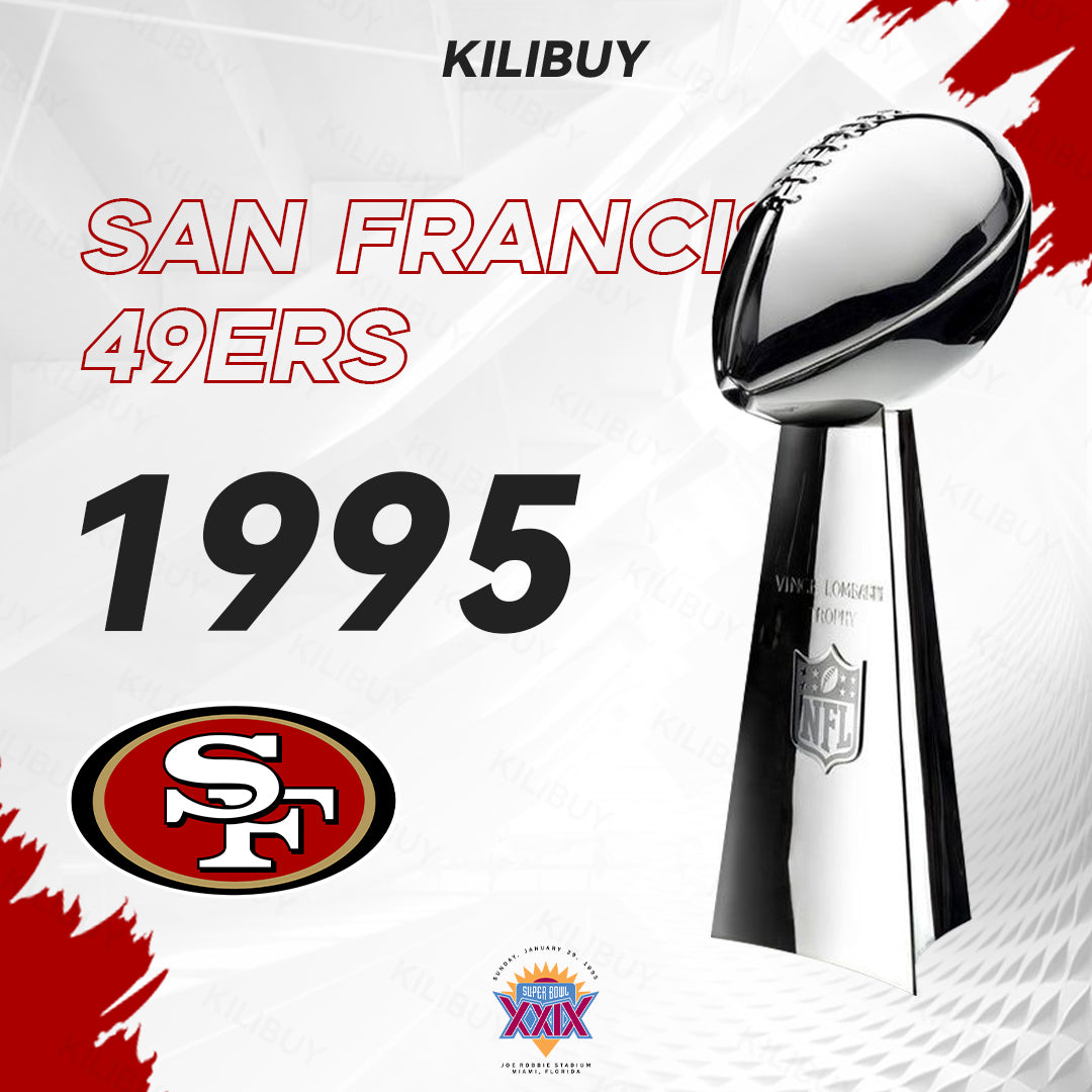 [NFL]1995 Vince Lombardi Trophy, Super Bowl 19, XIX San Francisco 49ers