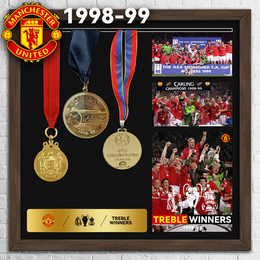 1998-99 Manchester United F.C. Football Medal Frame