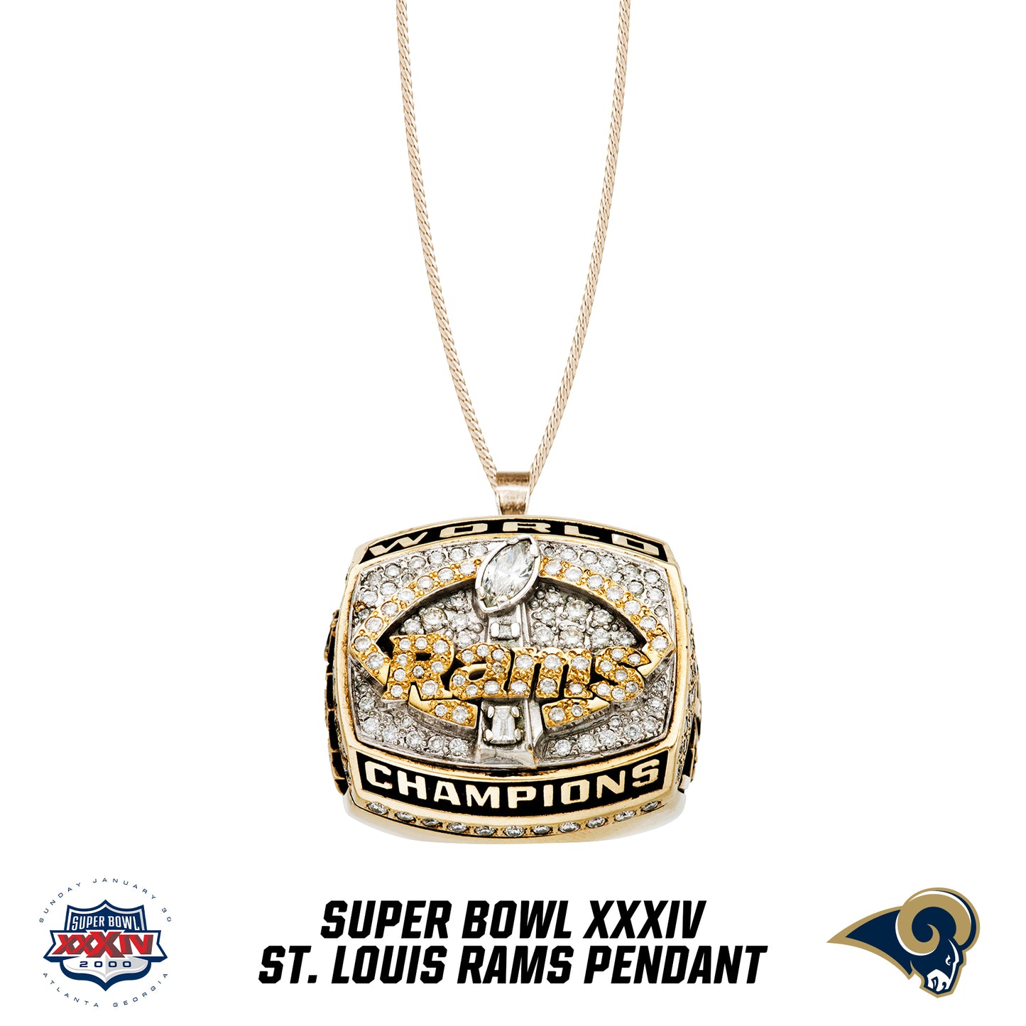 1999 season St. Louis Rams Super Bowl XXXIV Pendant