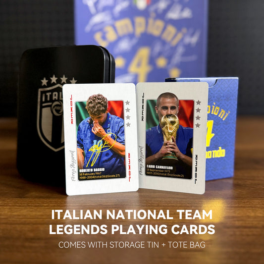 Italy Legendary Footballers Commemorative Collection Poker Cards