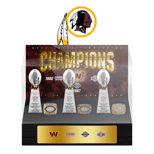 Washington Redskins Trophy Ring Display Case