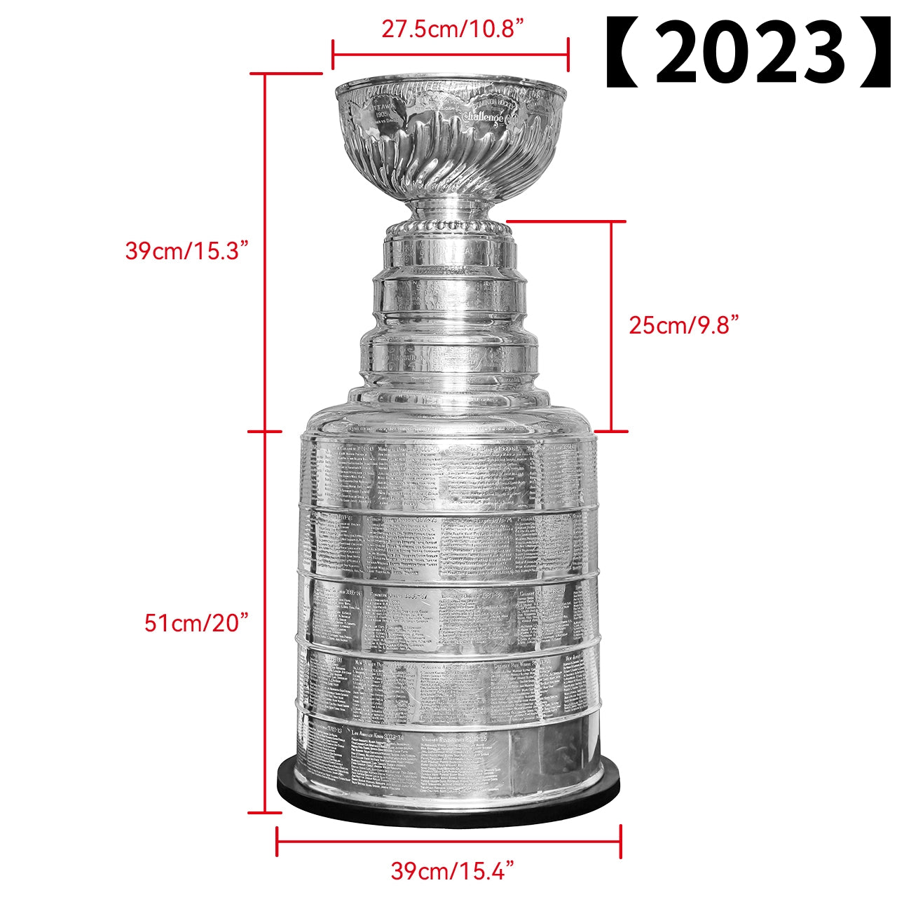 [Resin Version 90cm Height]NHL Stanley Cup Trophy  Full Size With All Champions Engraved