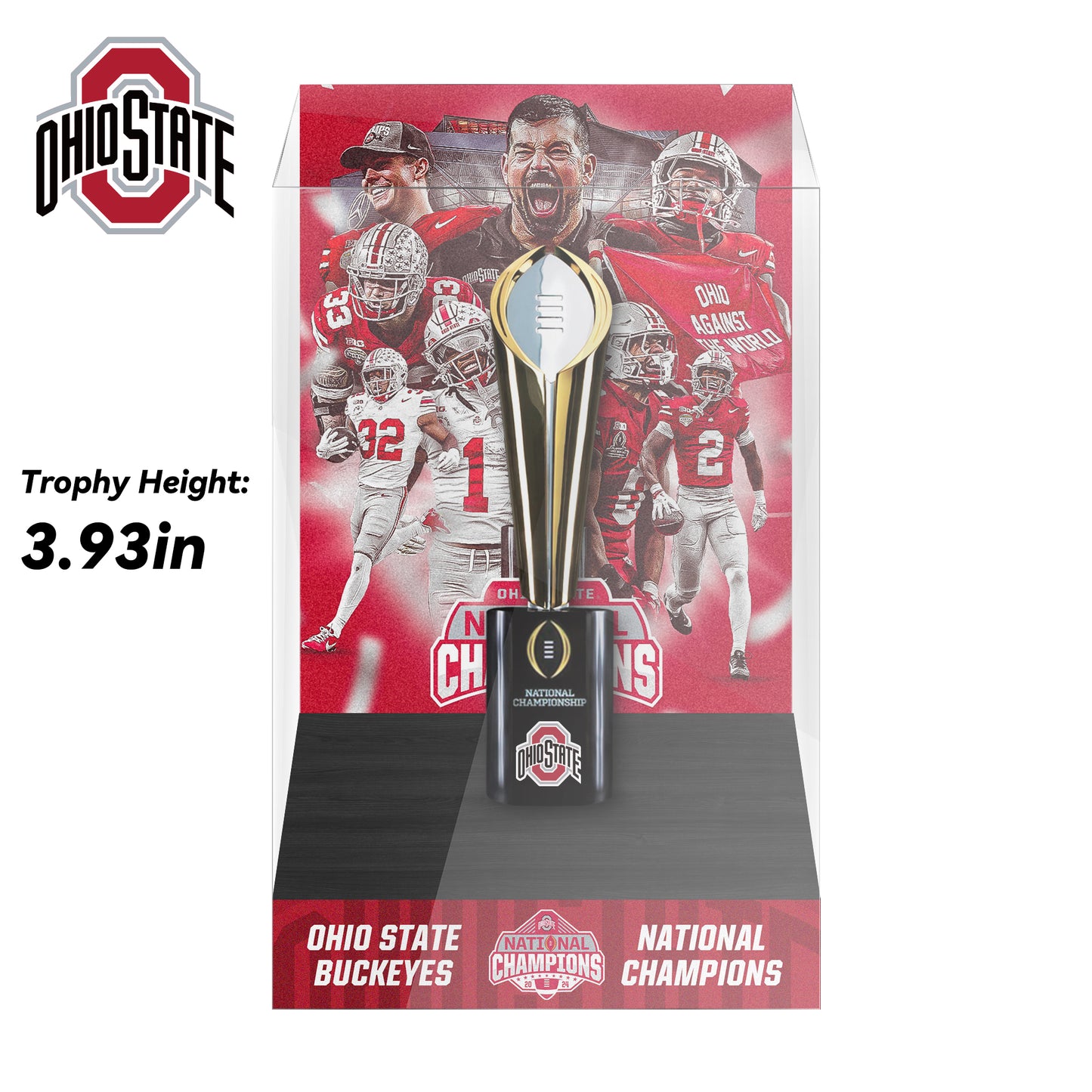 2025 Ohio State Buckeyes National Championship Trophy Display Case