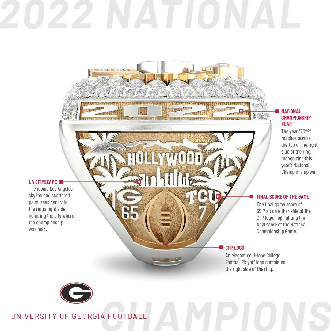 [Standard Series]2022 Georgia Bulldogs Football National Championship NCAA Ring
