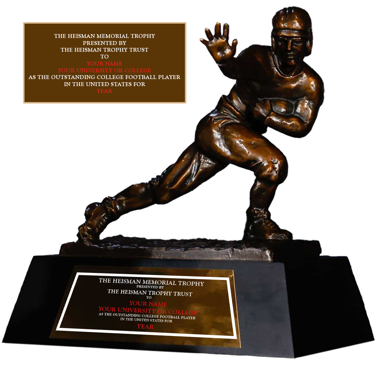 [Metal Version] NCAA Heisman Trophy 2 Sizes Support Customization