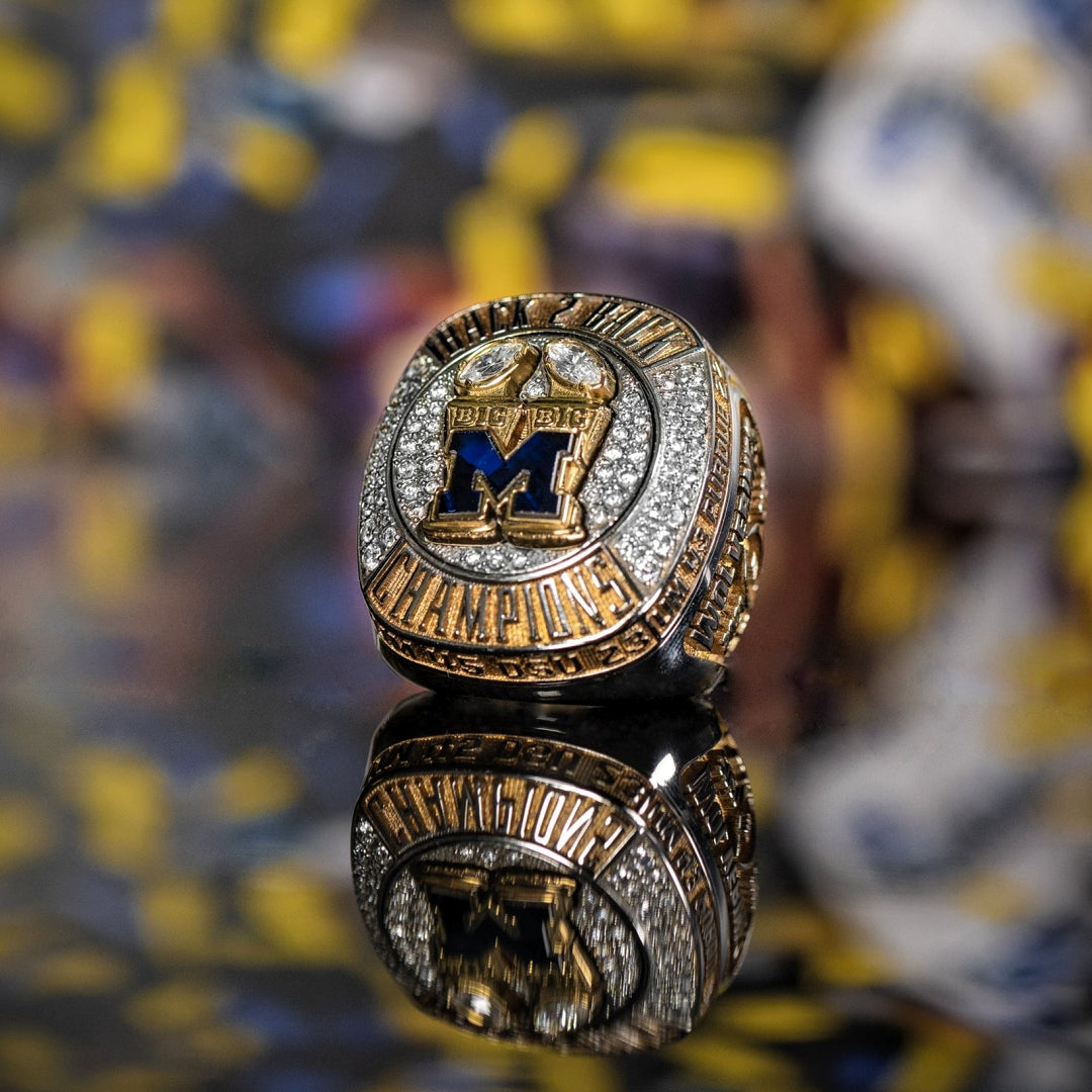 2022 Michigan Wolverines Back To Back Football Big Ten National Team Ring