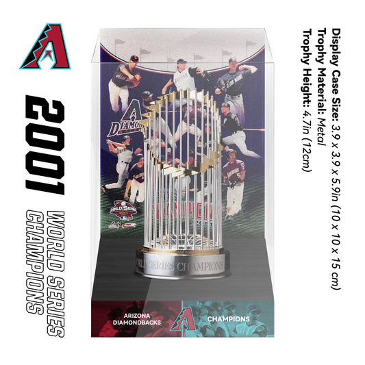 2001 Arizona Diamondbacks MLB World Series Championship Trophy Display Case