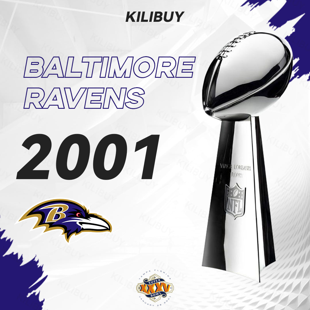 [NFL]2001 Vince Lombardi Trophy, Super Bowl 47, XLVII Baltimore Ravens