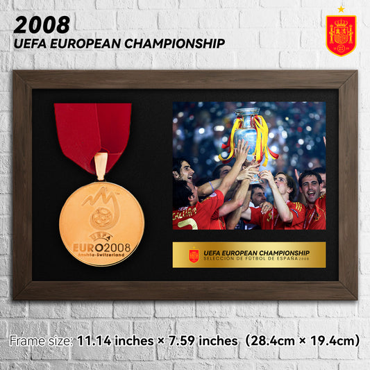 2008 Spain National Football Team UEFA European Championship Medal Frame