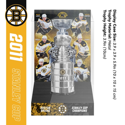 2011 Boston Bruins Stanley Cup Final Championship Trophy and Ring Display Case