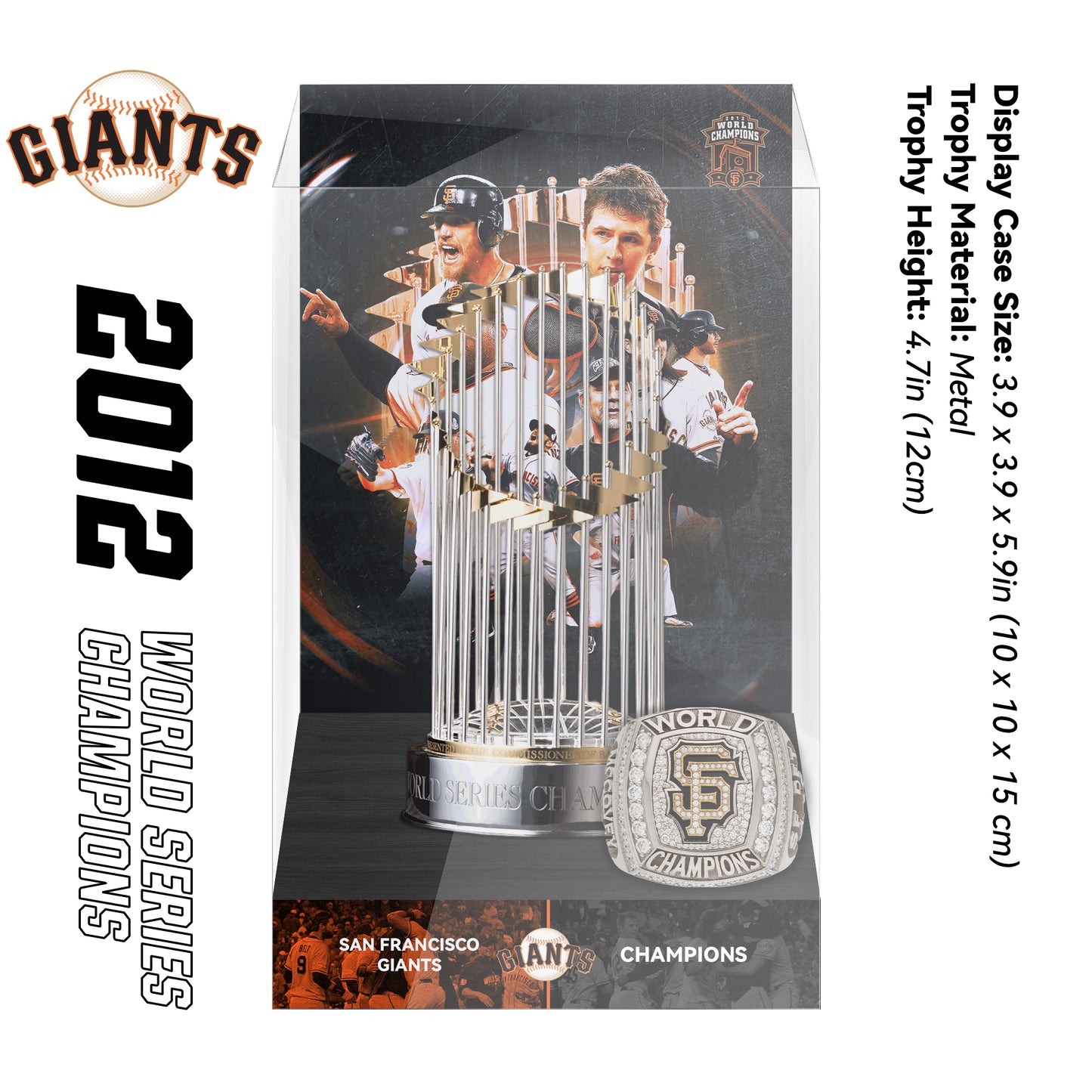 2012 San Francisco MLB World Series Championship Trophy Display Case